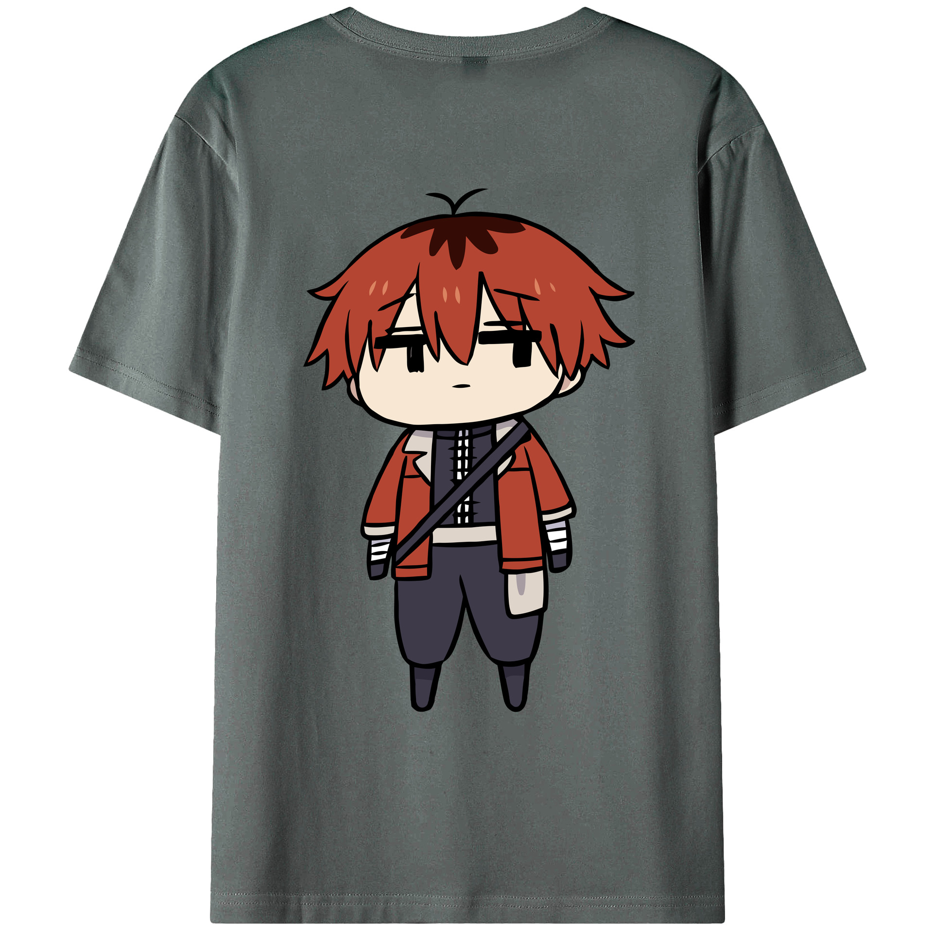 （画像用） 葬送のフリーレン Frieren 綿100％ メンズ半袖Tシャツ（バックプリント） 通気性